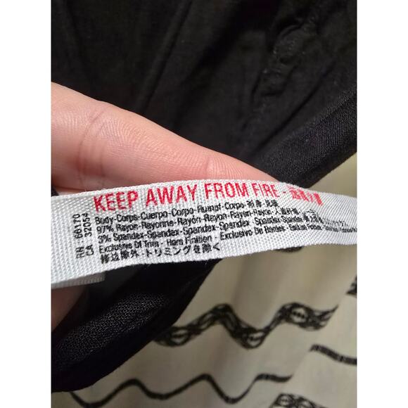 Intimately Free People black wire deep V-neck short sleeve bodysuit small - Picture 11 of 11